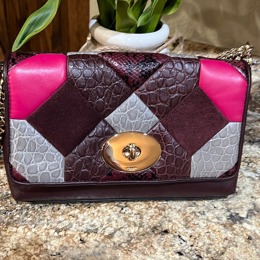 Coach Euc Mini Ruby Patchwork In Ruby Leather Red… - image 2